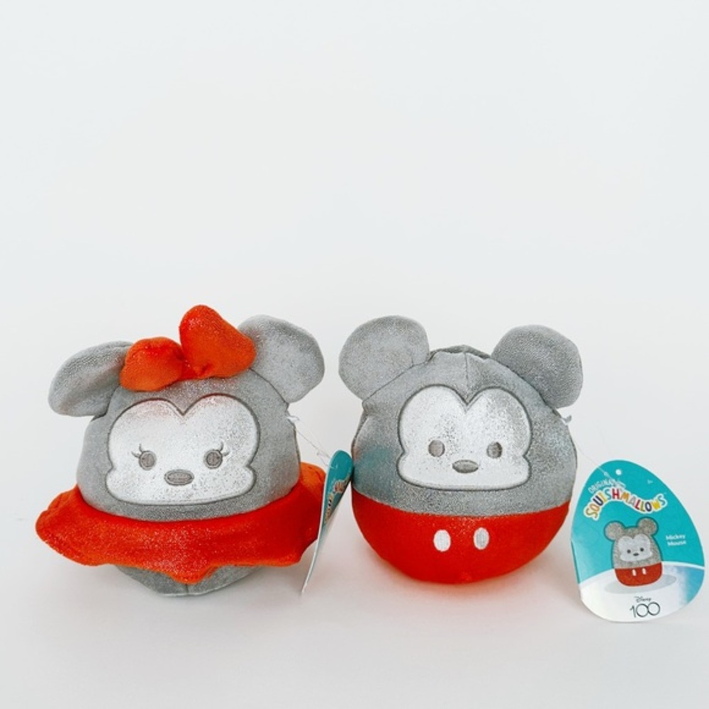 Squishmallow Mickey Mouse And Minnie Mouse  Disney 100 Anniversary Set